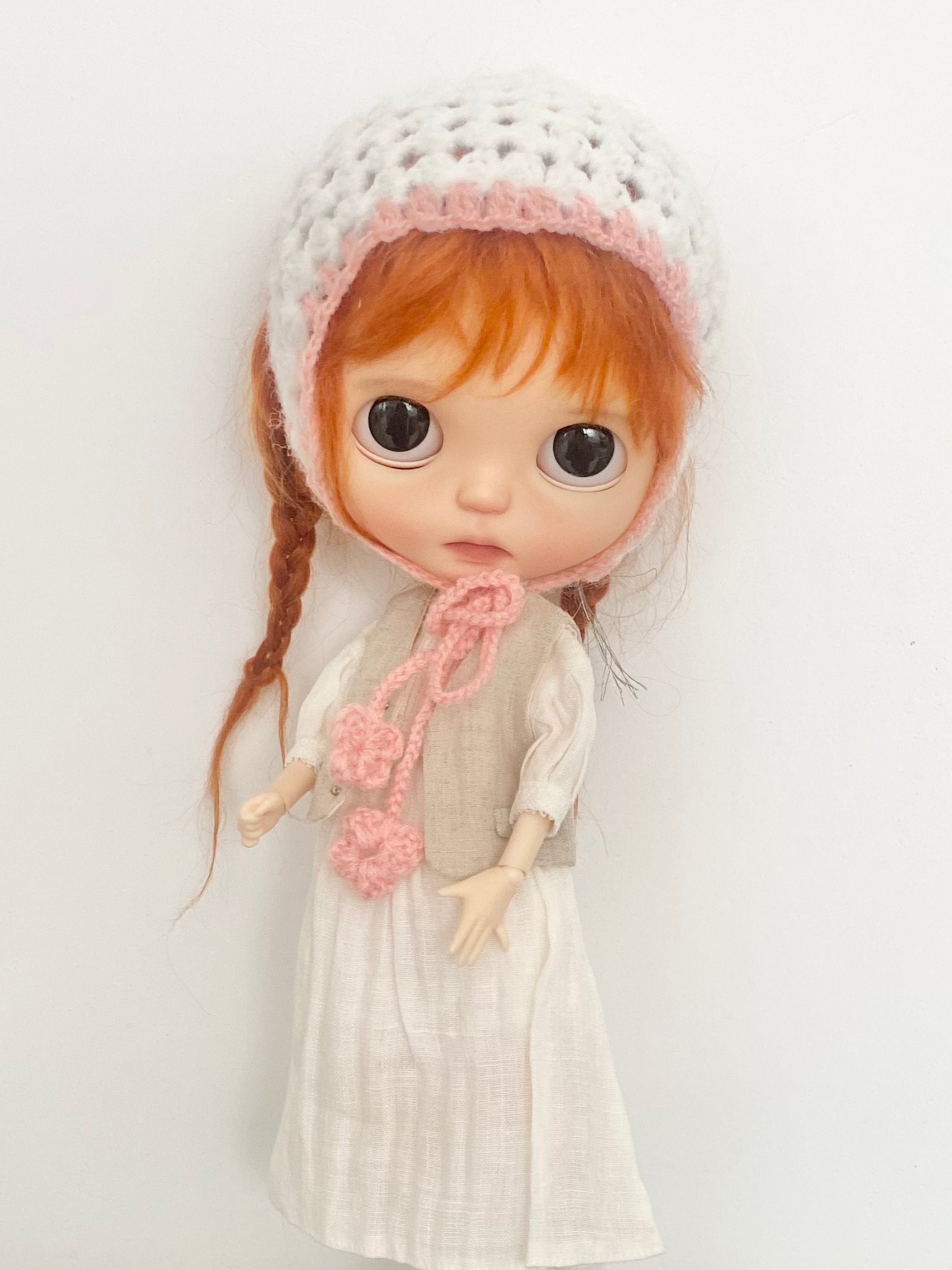 Pastel Crochet Blythe Pink Kerchief | ToastDoll