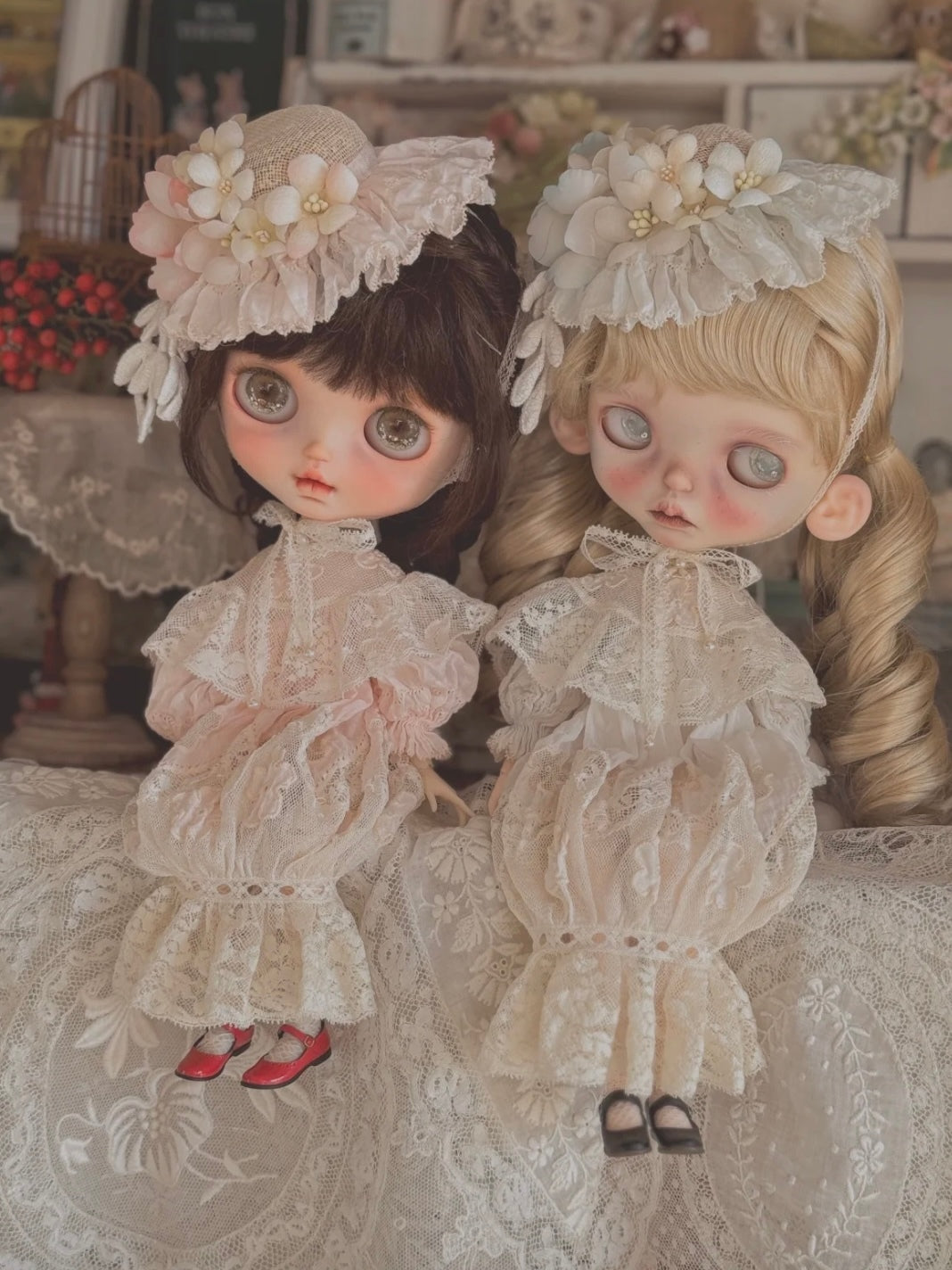 Pastoral Tapered Hem Victorian Dress Sitting Pose | ToastDoll