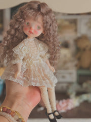 Bloom Silhouette Lace Mini Dress Sitting Pose | ToastDoll