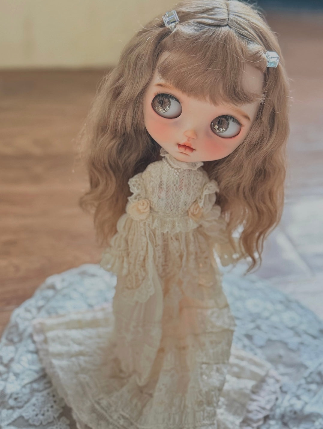 Floor-length Trailing Lace Gown Full Body View | ToastDoll