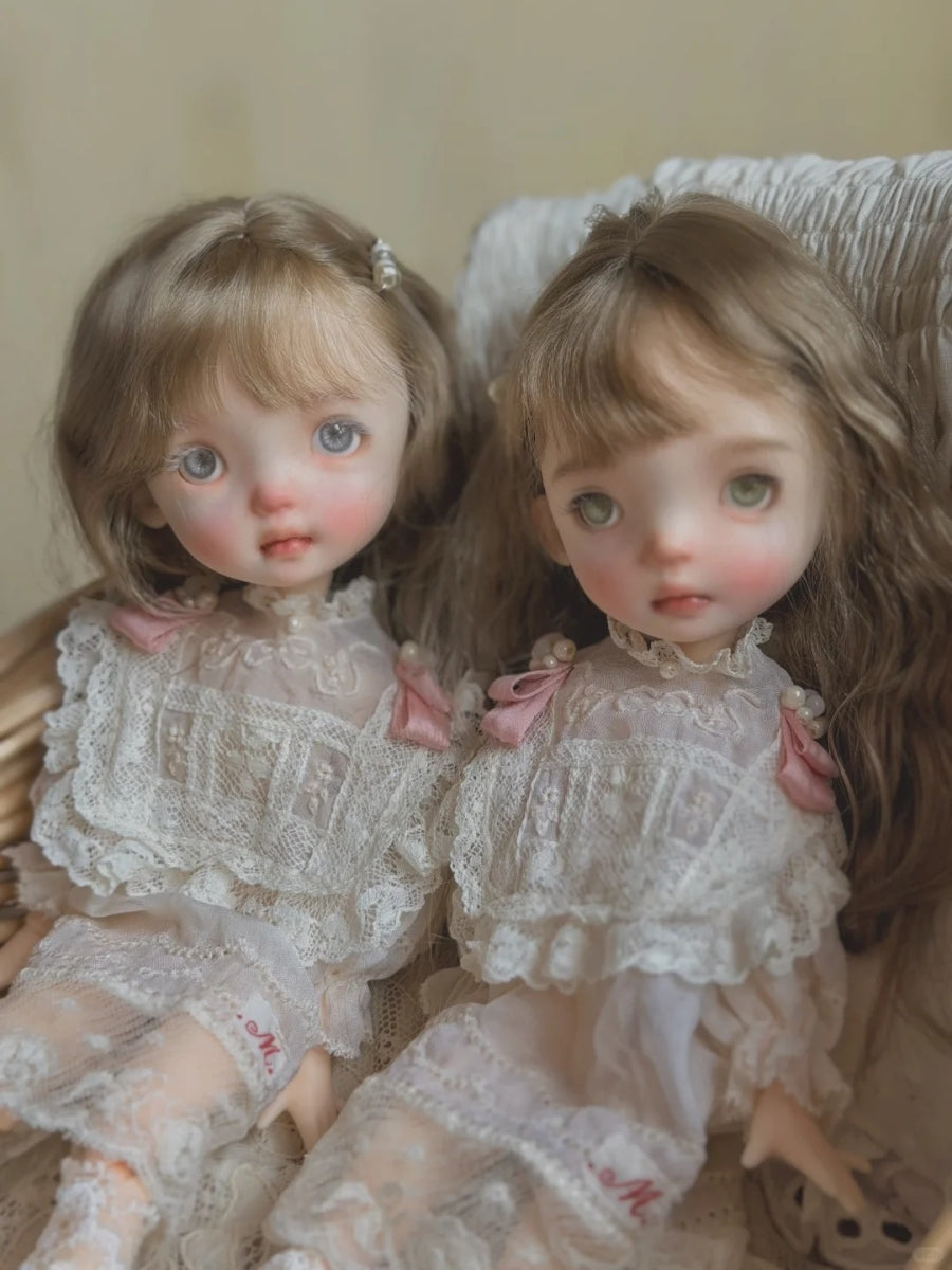 Pink Ribbon Silk Blythe BJD Dress - Handmade Doll Clothes - ToastDoll