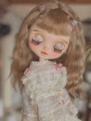 Pink Ribbon Silk Blythe BJD Dress - Handmade Doll Clothes - ToastDoll