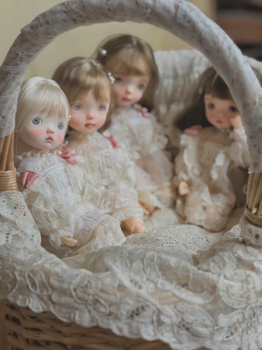 Pink Ribbon Silk Blythe BJD Dress - Handmade Doll Clothes - ToastDoll