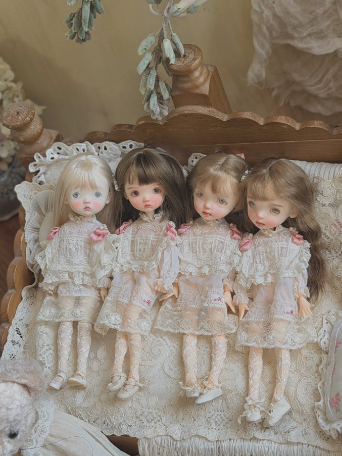 Pink Ribbon Silk Blythe BJD Dress - Handmade Doll Clothes - ToastDoll