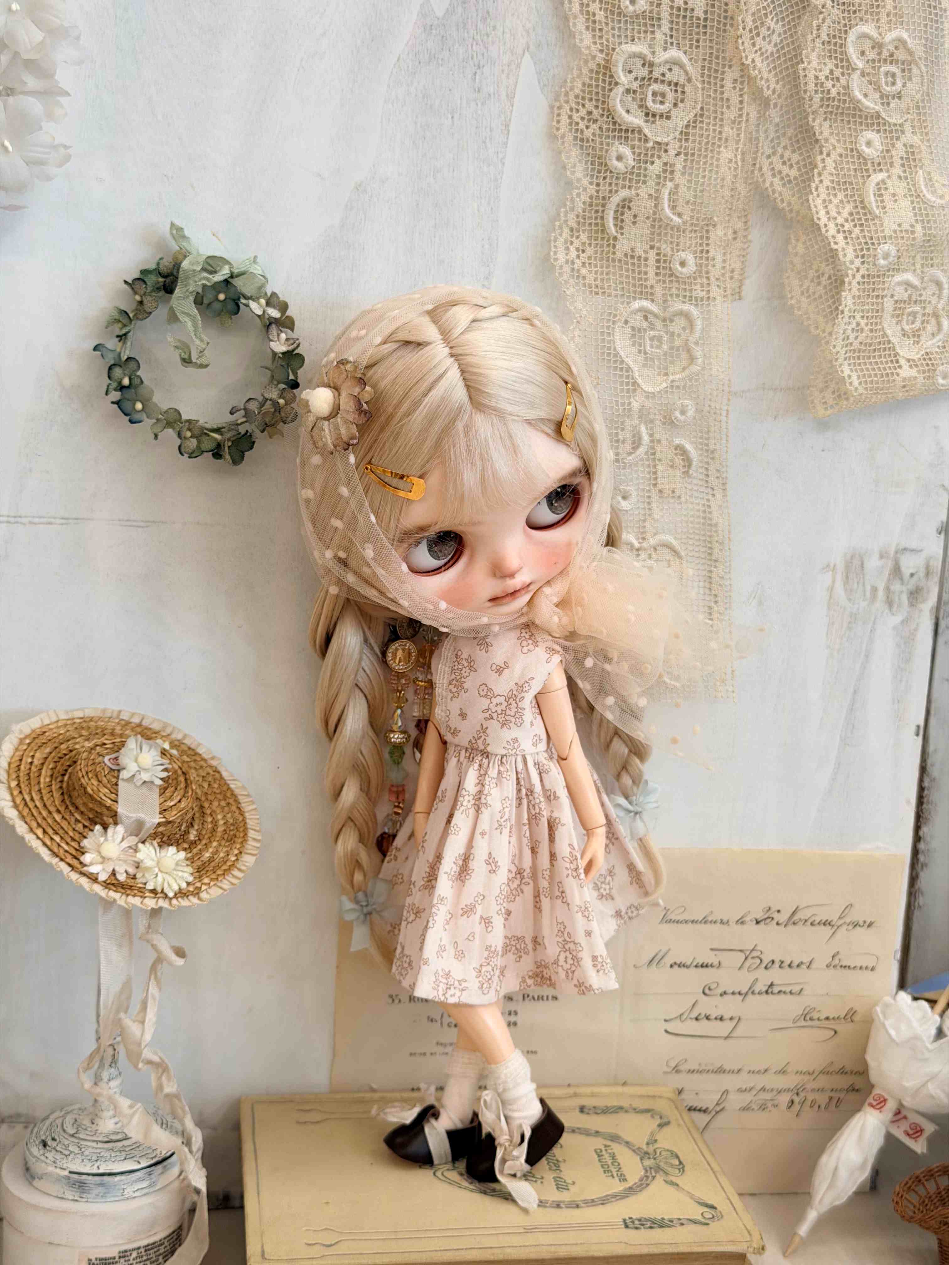 [IN STOCK] Soft Floral Blythe BJD Set - Handmade Doll Clothes - ToastDoll