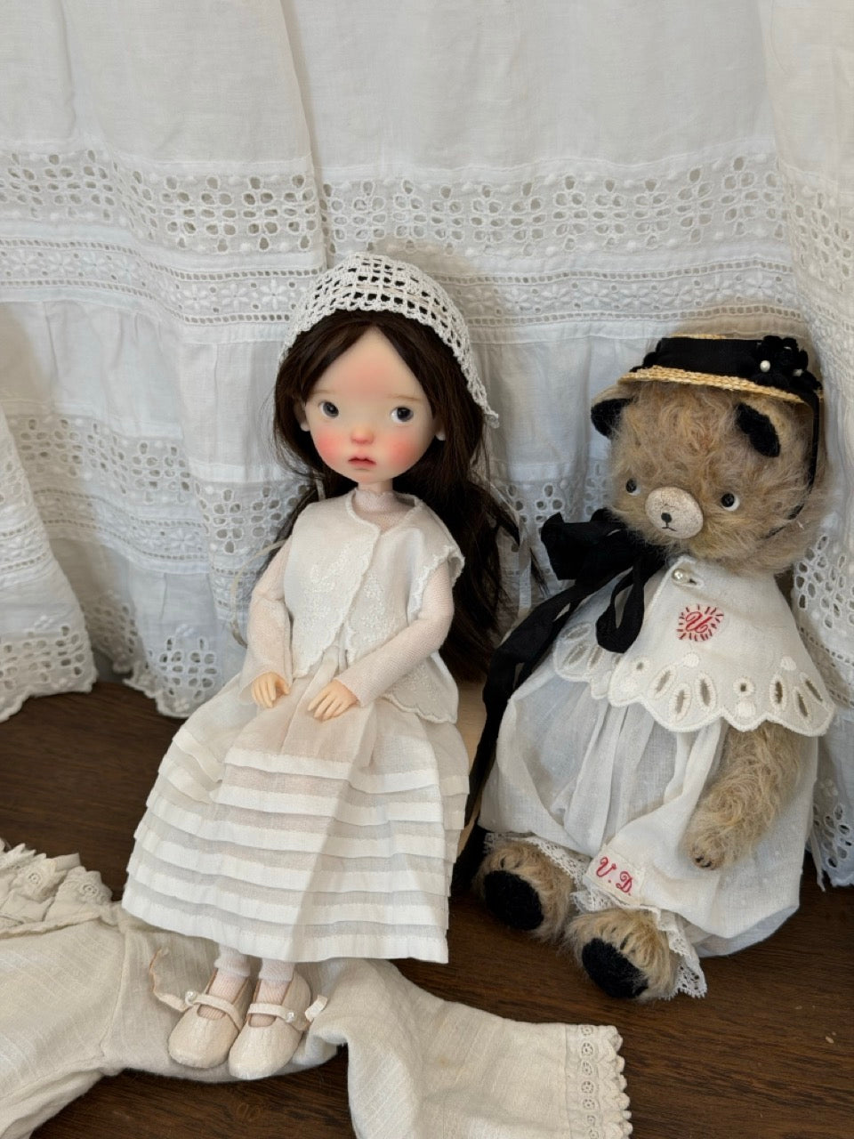 [IN STOCK] White Blythe BJD Set - Handmade Doll Clothes - ToastDoll