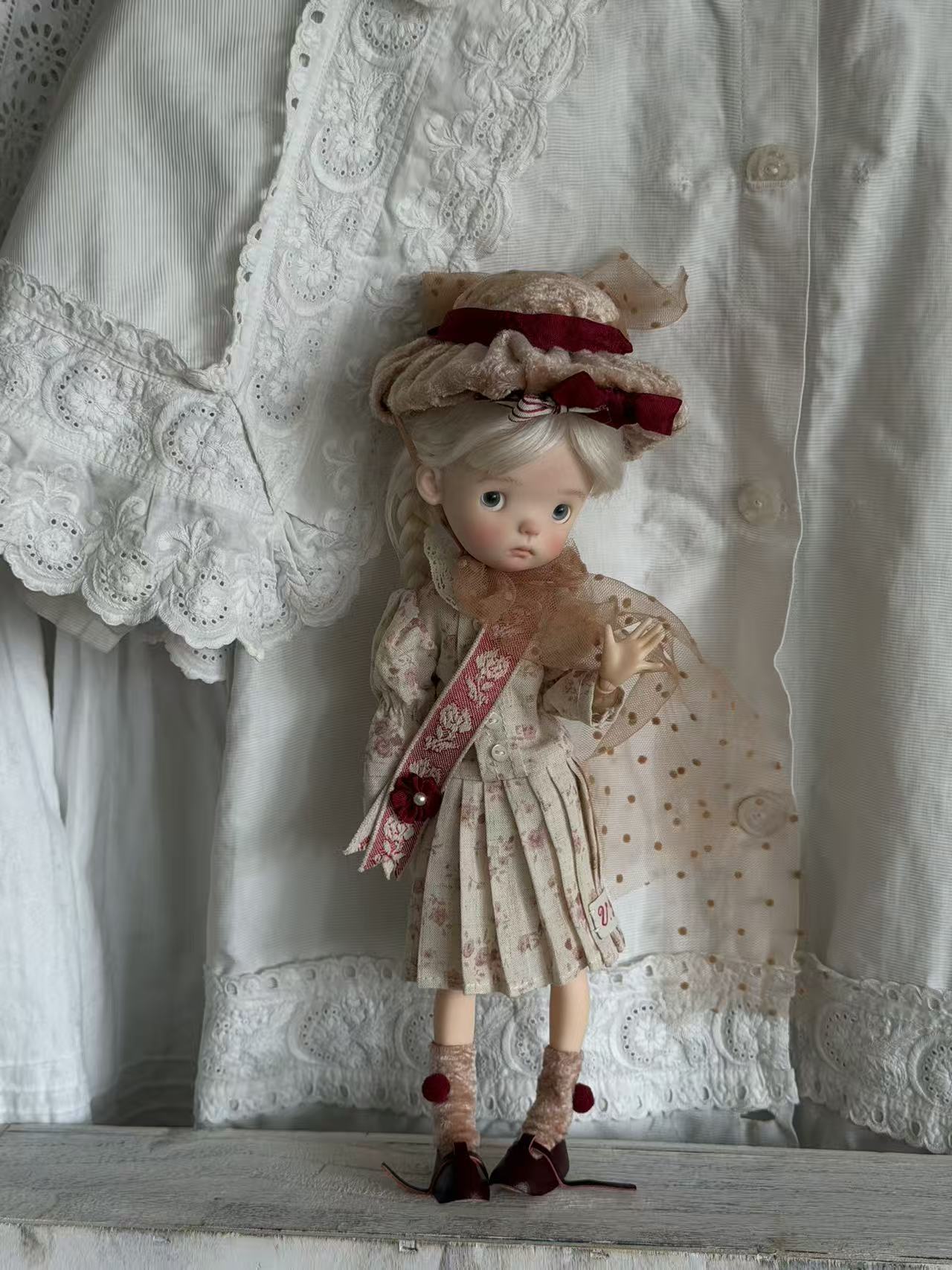 [IN STOCK] Red Velvet Blythe BJD Set - Handmade Doll Clothes - ToastDoll