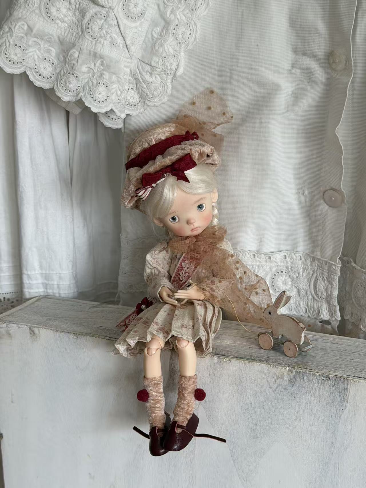 [IN STOCK] Red Velvet Blythe BJD Set - Handmade Doll Clothes - ToastDoll