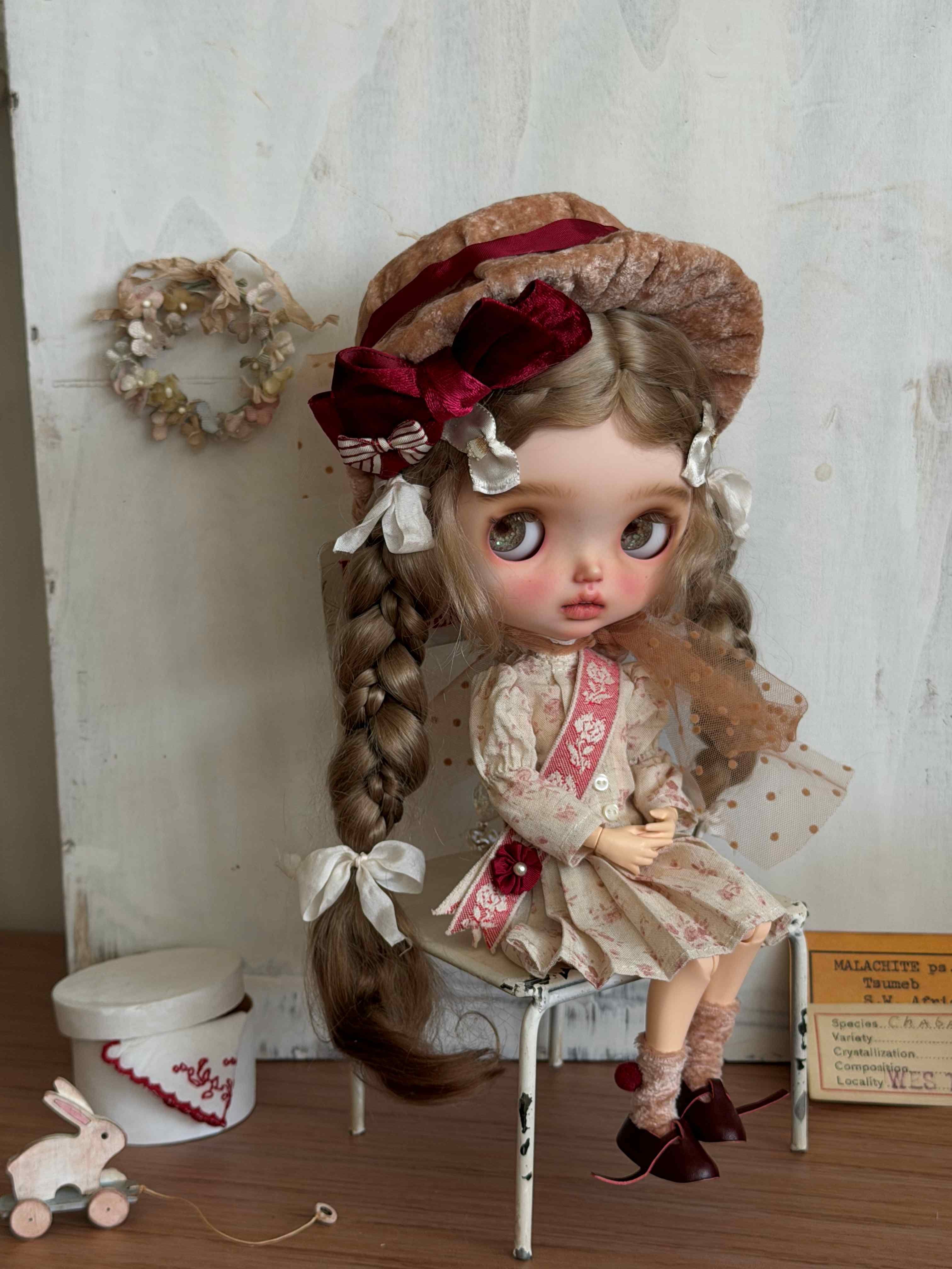 [IN STOCK] Red Velvet Blythe BJD Set - Handmade Doll Clothes - ToastDoll