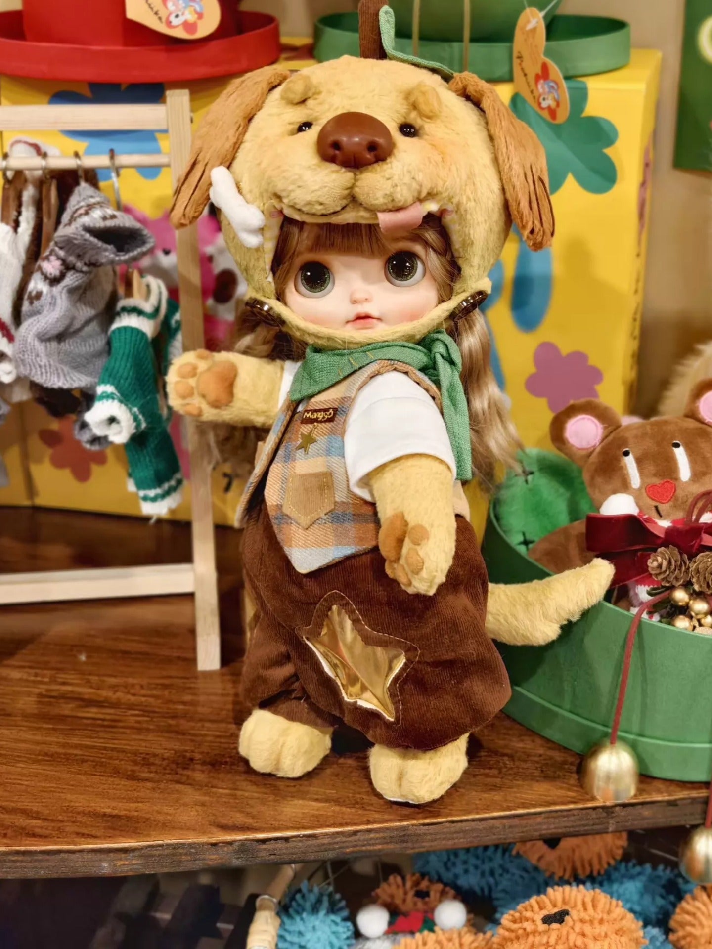 Starry Puppy Blythe Outfit On Doll Display | ToastDoll