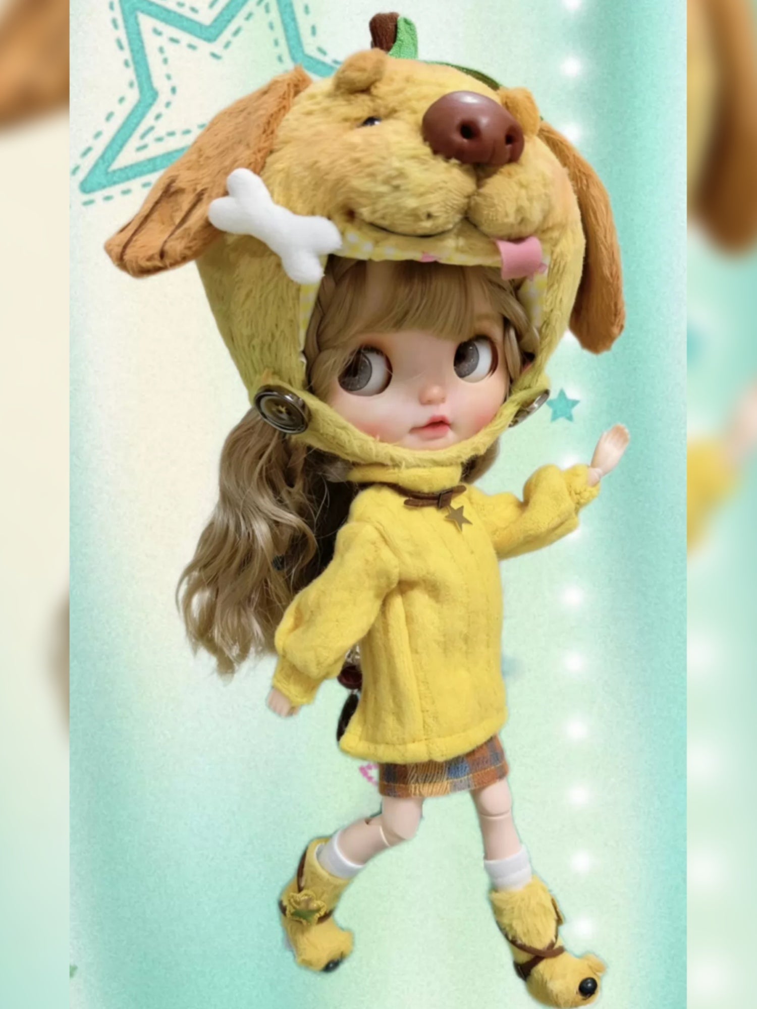 Starry Puppy Blythe Outfit Full Body View | ToastDoll