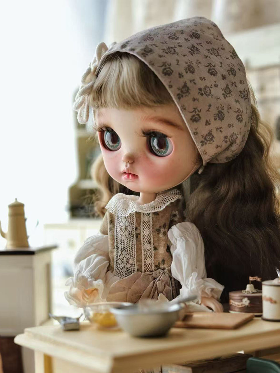 OOAK Custom Blythe Doll For Commission, Slumbering Sunflower Girl