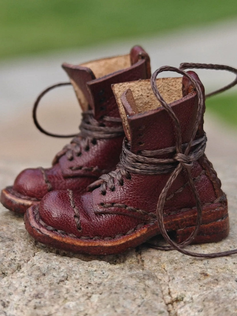 Lace-up Leather Blythe Boots - Handmade Doll Shoes - ToastDoll