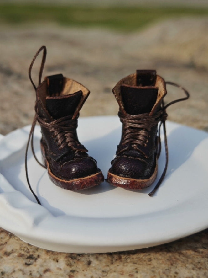 Lace-up Leather Blythe Boots - Handmade Doll Shoes - ToastDoll