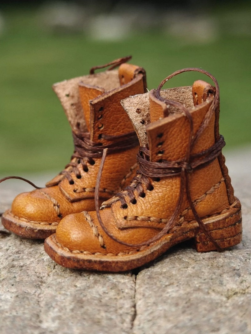 Lace-up Leather Blythe Boots - Handmade Doll Shoes - ToastDoll