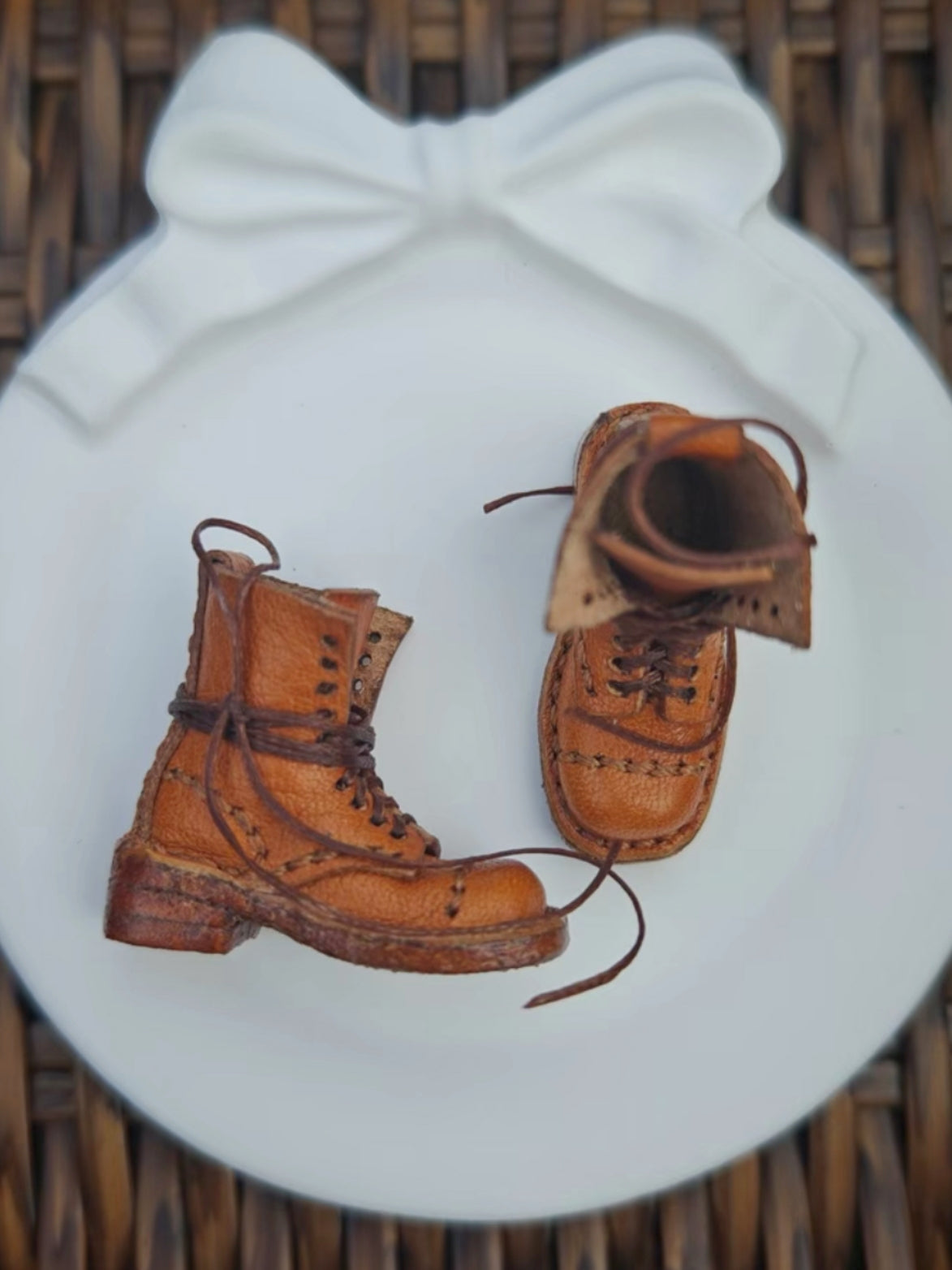 Lace-up Leather Blythe Boots - Handmade Doll Shoes - ToastDoll