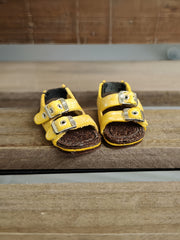 Casual Double Buckle Blythe Yellow Sandals | ToastDoll
