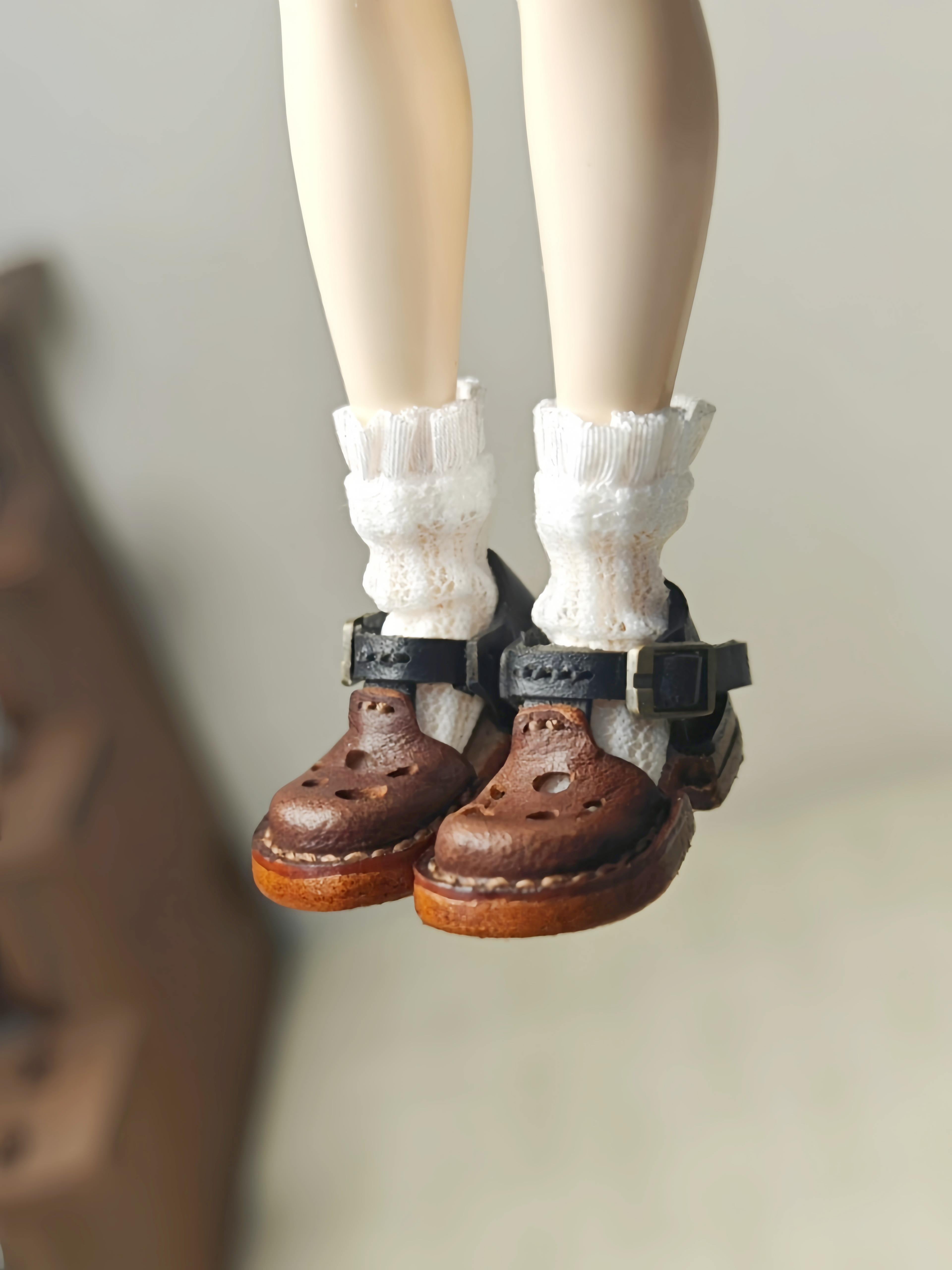 Vintage Cheese Hollow Blythe Brown  Flats | ToastDoll