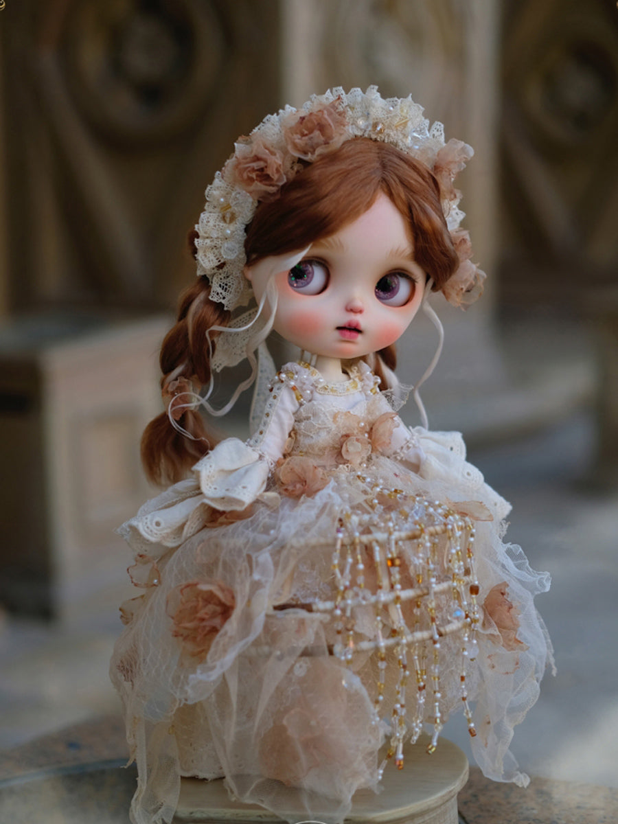 Handmade Outfit for Blythe/Obitsu/Pullip, Vintage Court Dress Set