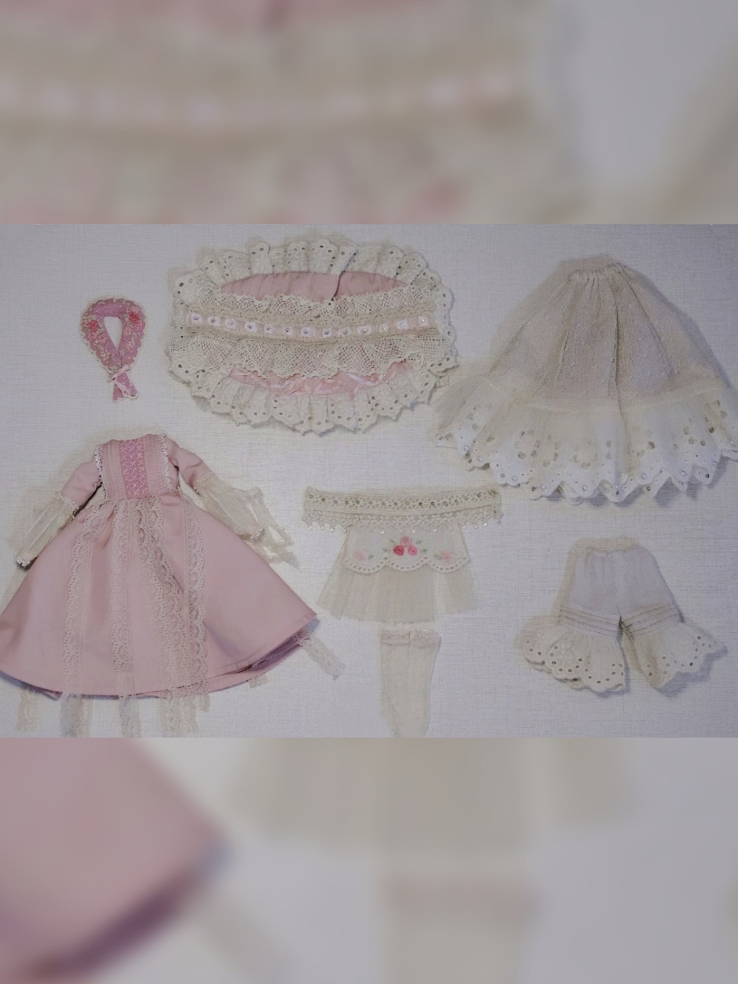 Handmade Outfit for Blythe/Obitsu/Pullip, Purple Layered Dress Set