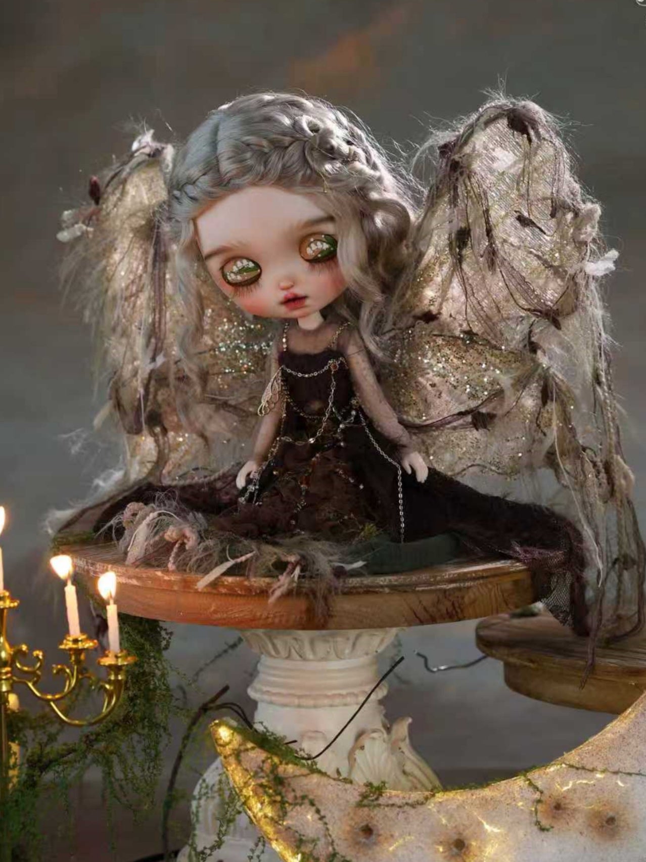 Handmade Outfit for Blythe/Obitsu/Pullip, Butterfly Wings Dress Set