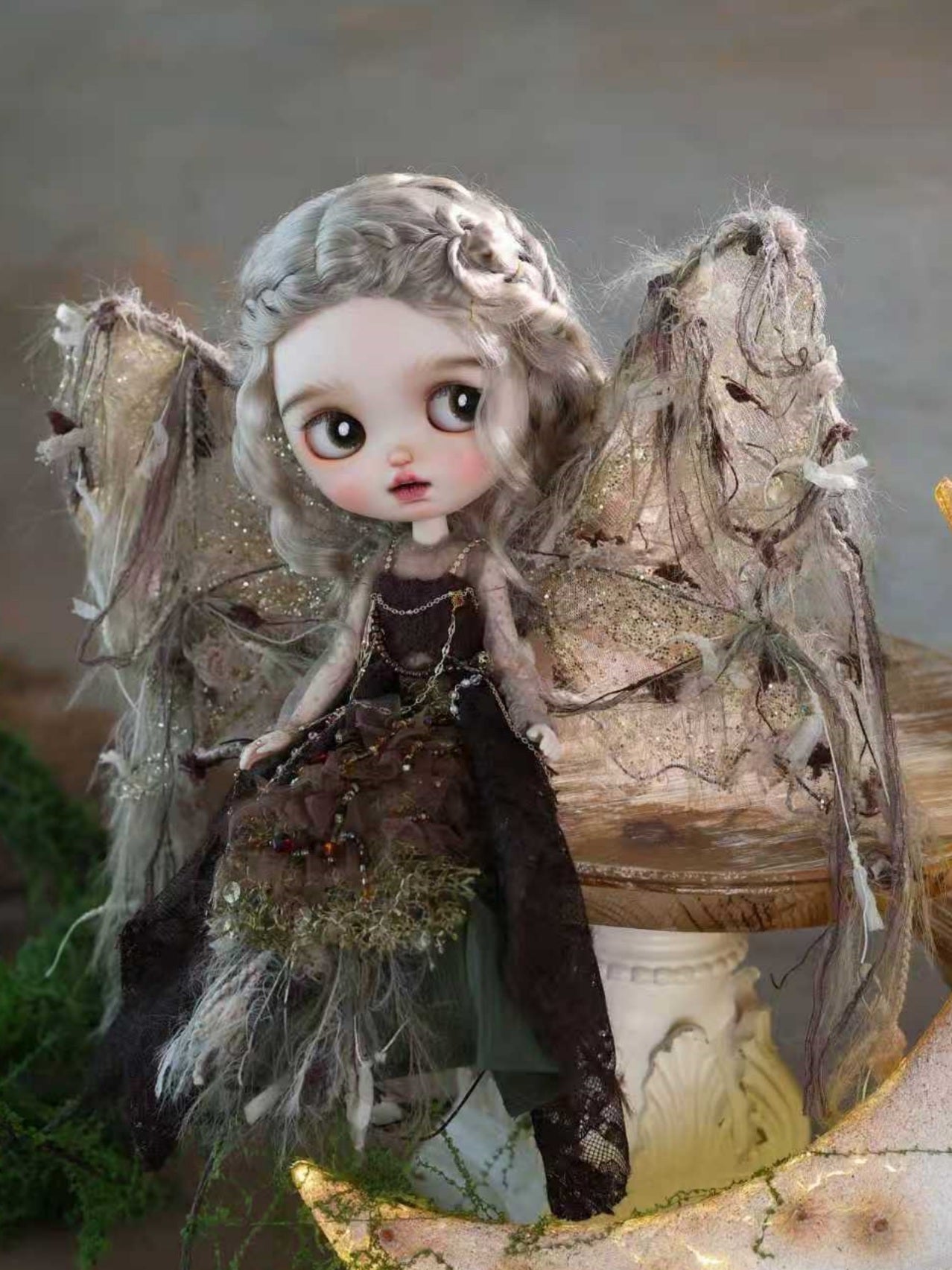 Handmade Outfit for Blythe/Obitsu/Pullip, Butterfly Wings Dress Set