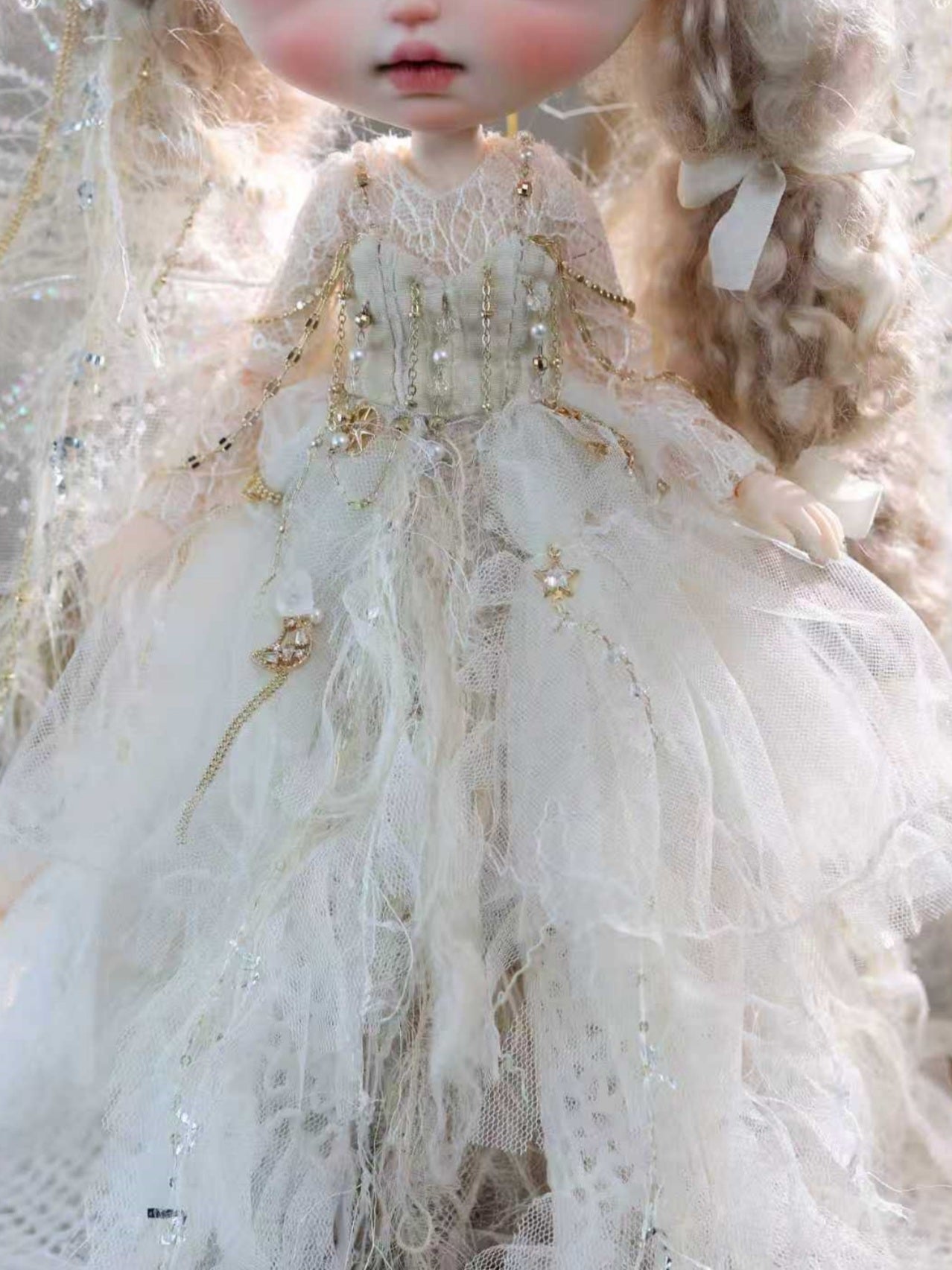 Handmade Outfit for Blythe/Obitsu/Pullip, Butterfly Wings Dress Set