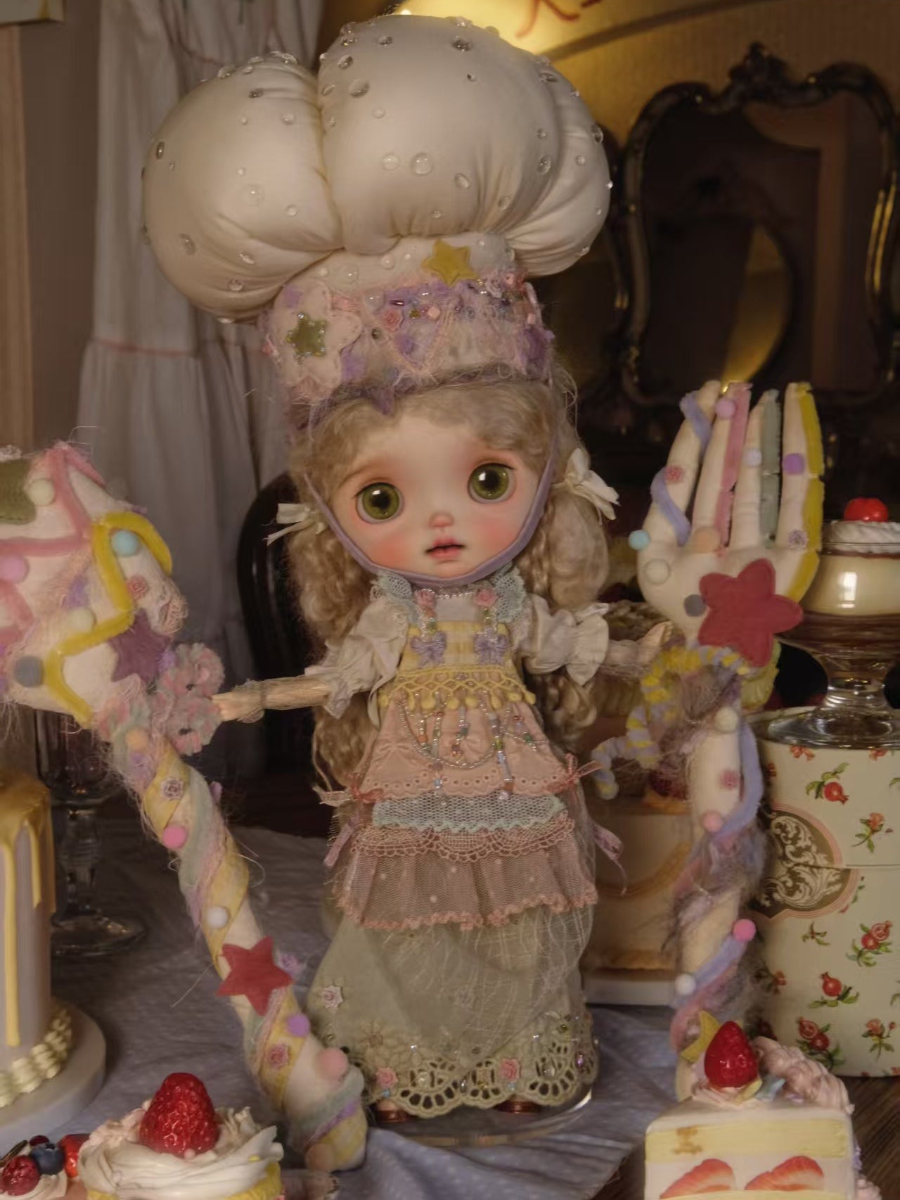 Handmade Outfit for Blythe/Obitsu,Dessert Master Clothing Set