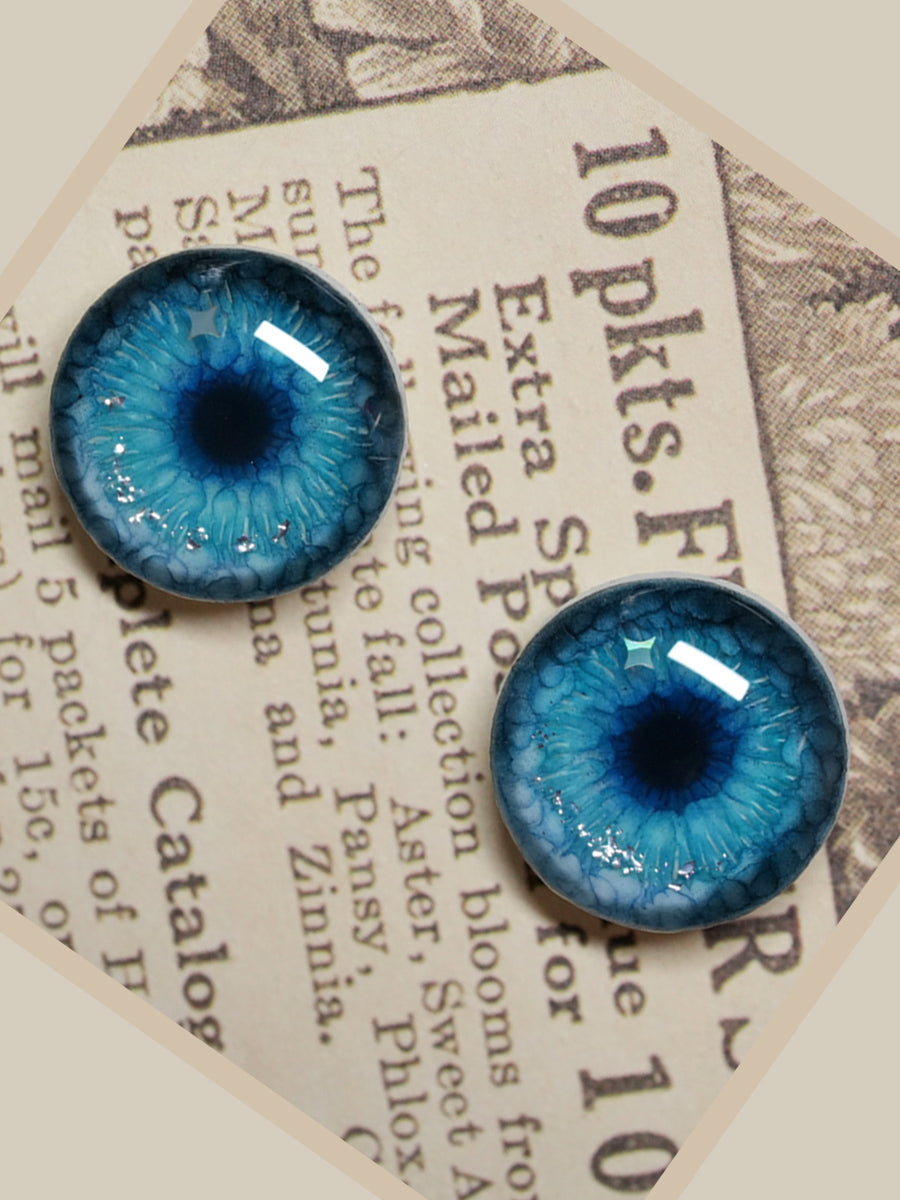 Handmade Blythe Eyechips, Blue Tone, Sea