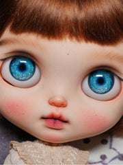 Handmade Blythe Eyechips, Blue Tone, Sea