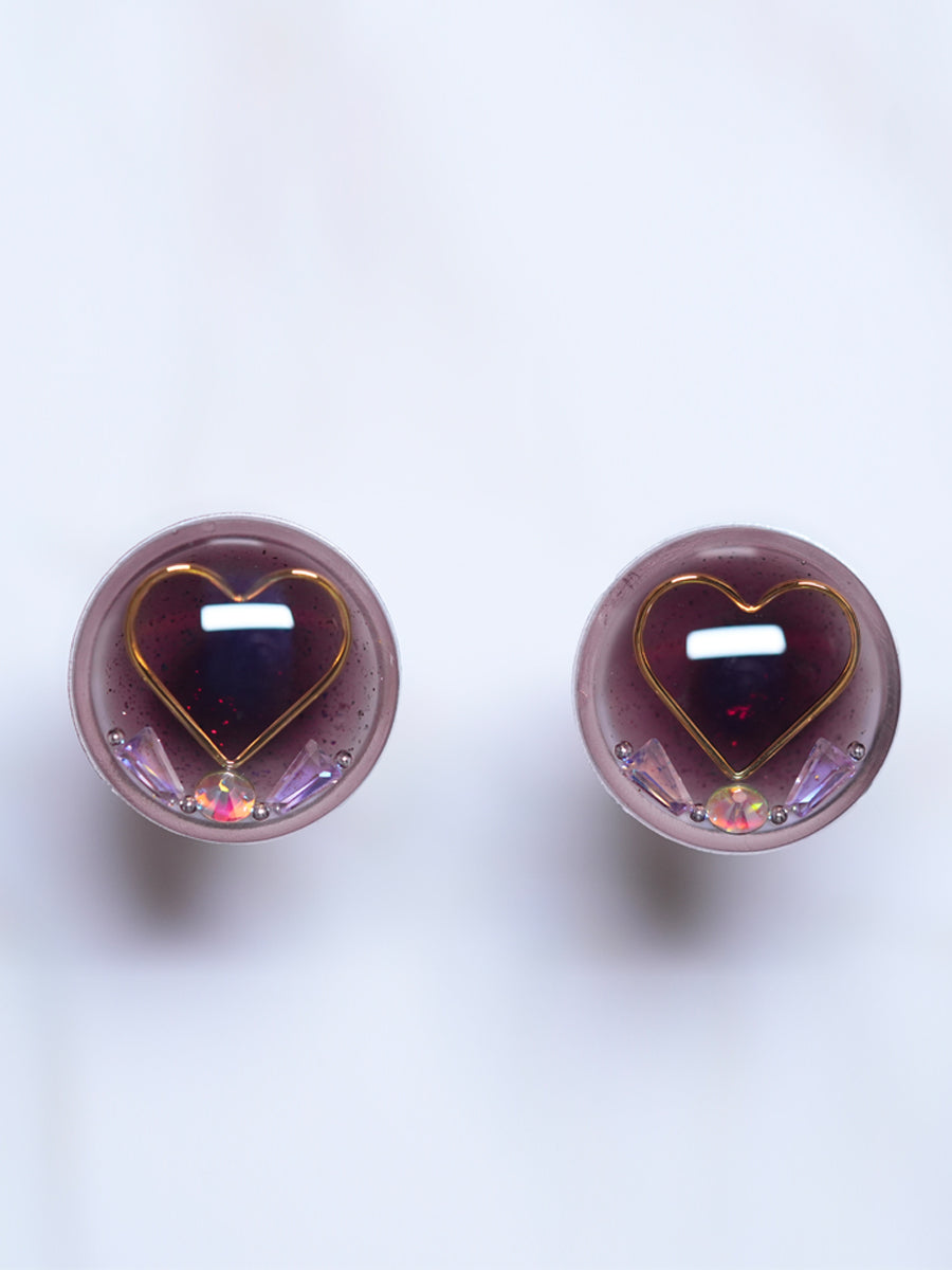 Handmade Blythe Eyechips, Purple Tone, Heart