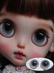 Handmade Blythe Eyechips, Charcoal Tone, Realistic