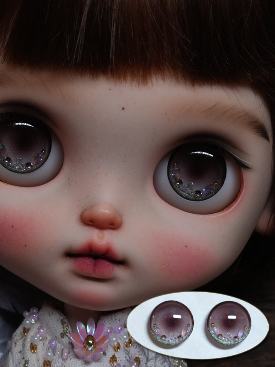 Handmade Blythe Eyechips, Purple Tone, Realistic