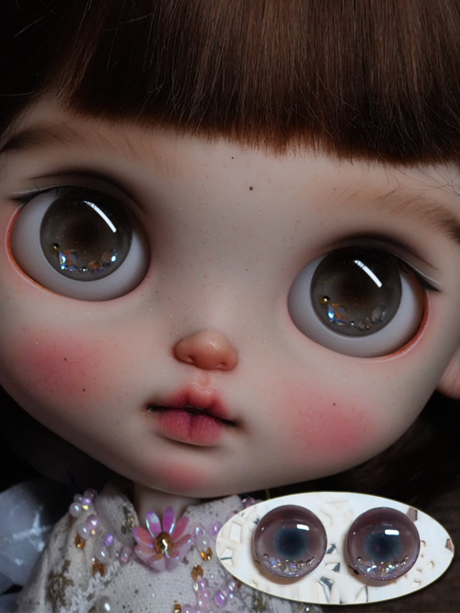 Handmade Blythe Eyechips, Grey Tone, Realistic