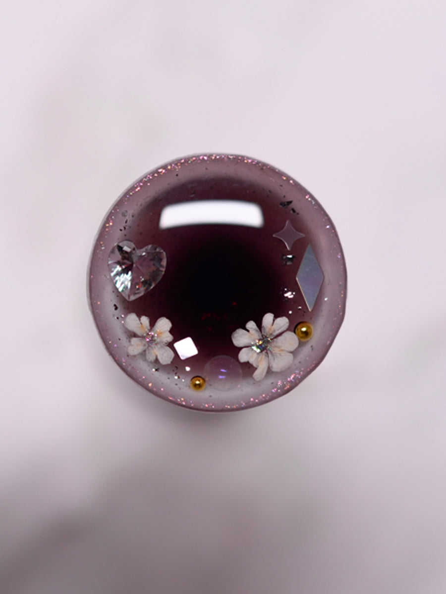 Handmade Blythe Eyechips, Reddish Brown Tone, Flower