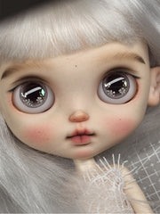 Handmade Blythe Eyechips, Reddish Brown Tone, Flower