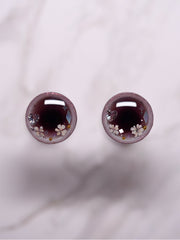 Handmade Blythe Eyechips, Reddish Brown Tone, Flower