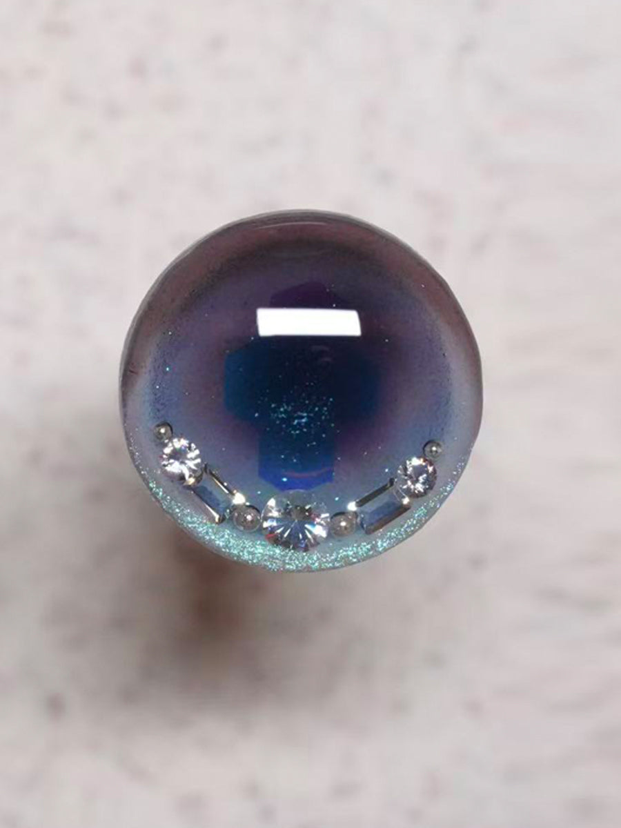 Handmade Blythe Eyechips, Blue Tone, Bead