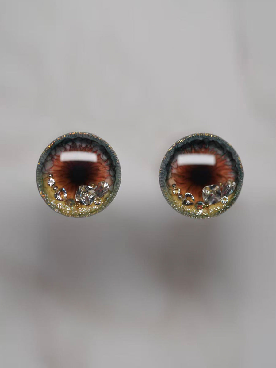 Handmade Blythe Eyechips, Brown Tone, Realistic