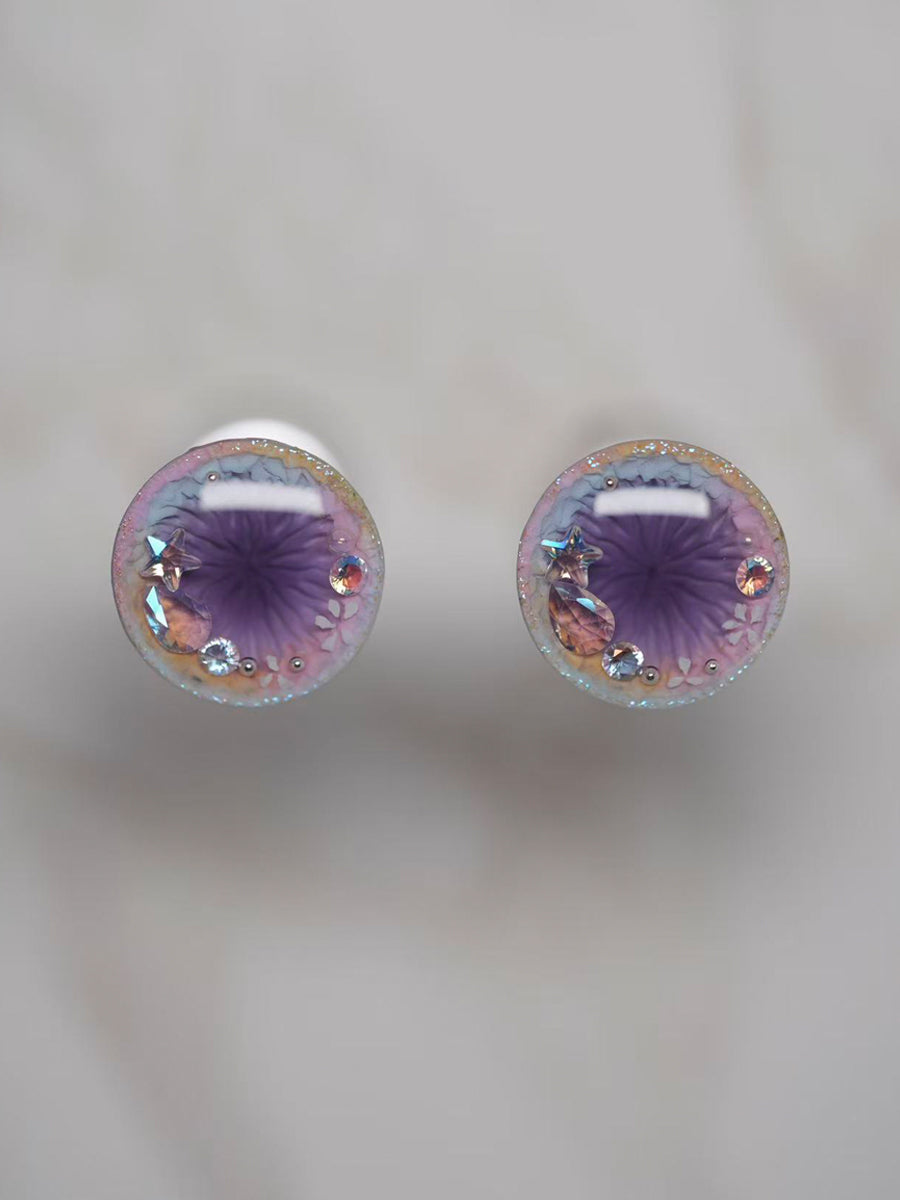 Handmade Blythe Eyechips, Purple Tone, Crystal