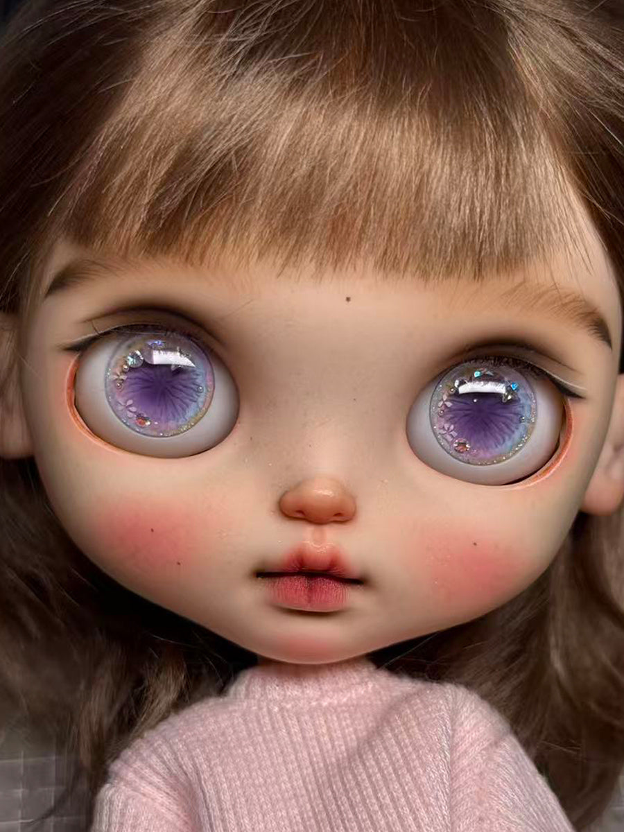 Handmade Blythe Eyechips, Purple Tone, Crystal