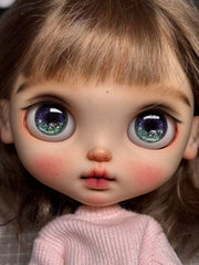 Handmade Blythe Eyechips, Black Tone, Realistic