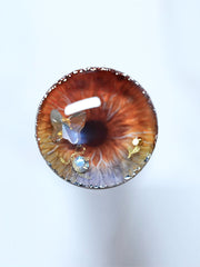 Handmade Blythe Eyechips, Orange Tone, Veining