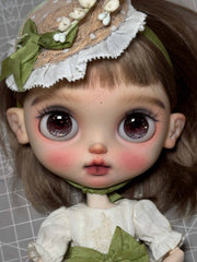 Red Glitter Blythe Eyechips - Handmade Doll Eyes - ToastDoll