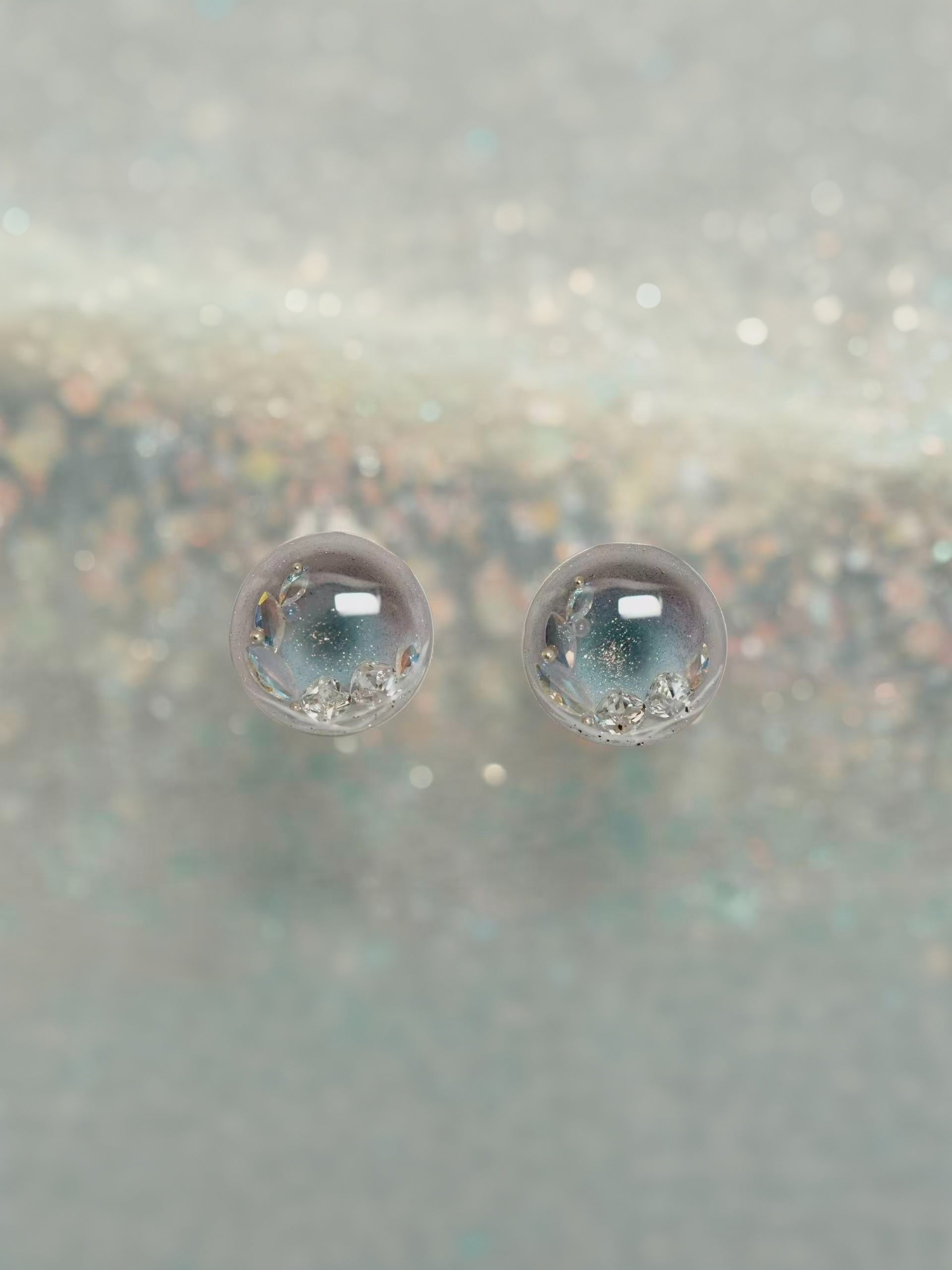 Blue Crystal Blythe Eyechips - Handmade Doll Eyes - ToastDoll