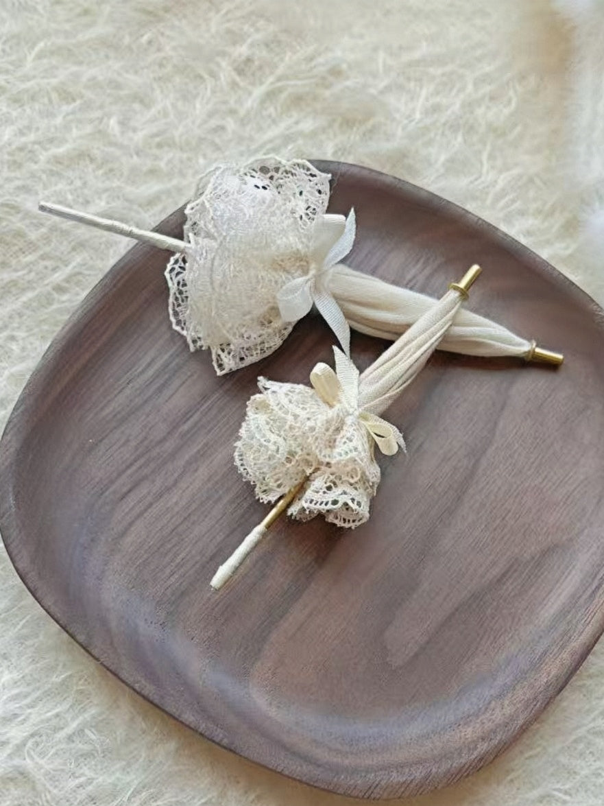 Lace Umbrella Handmade Doll Miniature | ToastDoll