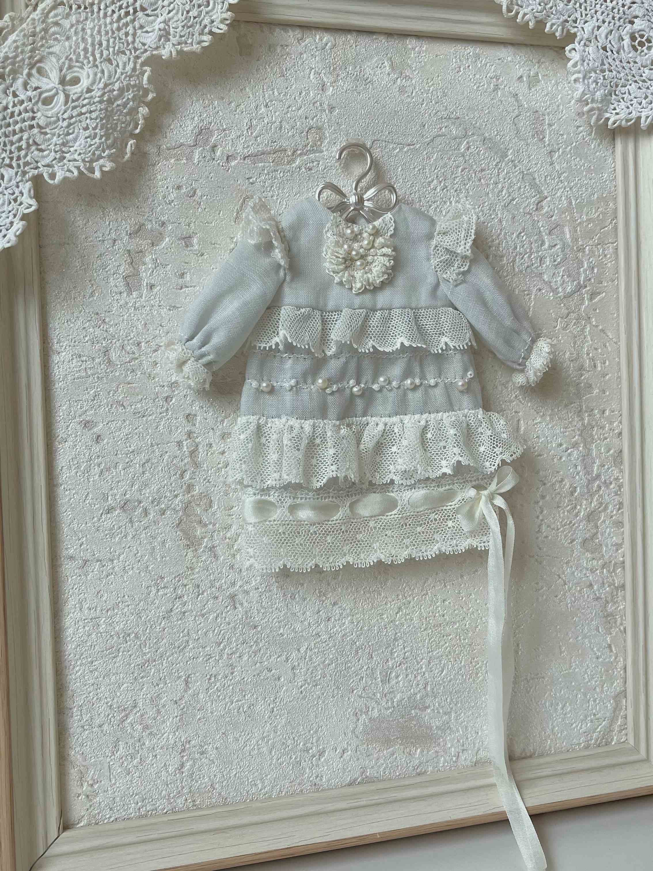 Tiered Vintage Blythe 1/6 BJD Dress Front View | ToastDoll