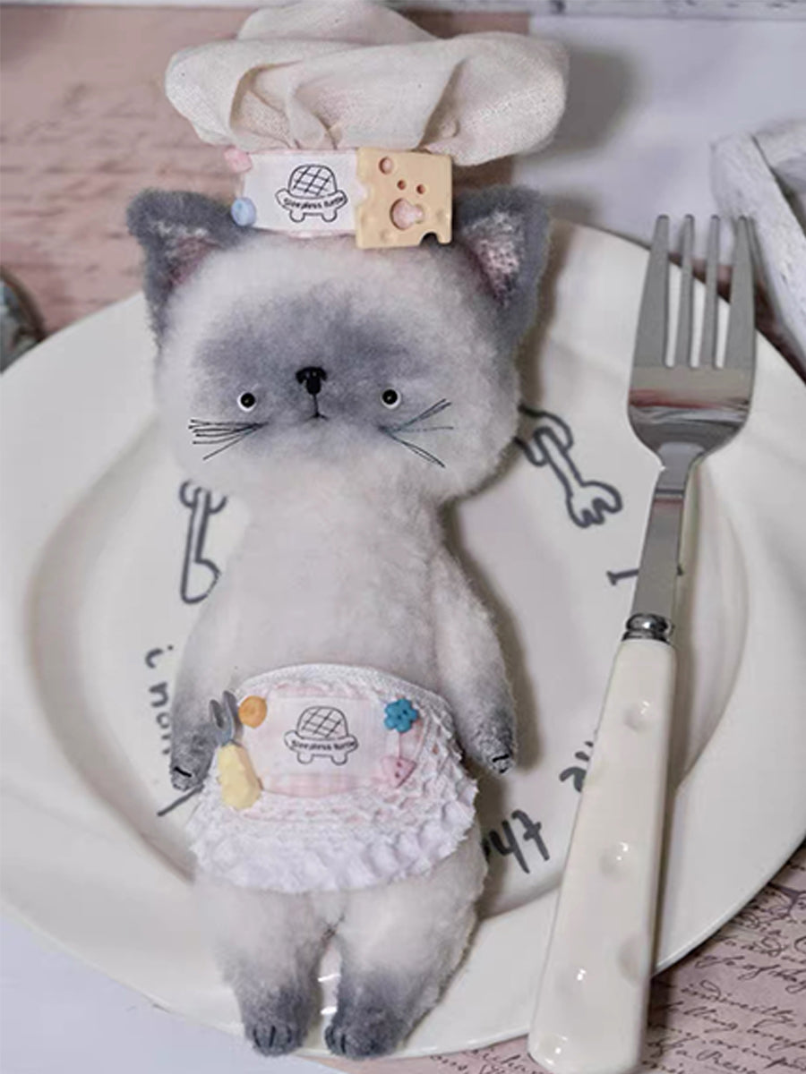 Grey Cat Animal Plushies Flat Lay | ToastDoll