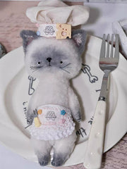 Grey Cat Animal Plushies Flat Lay | ToastDoll
