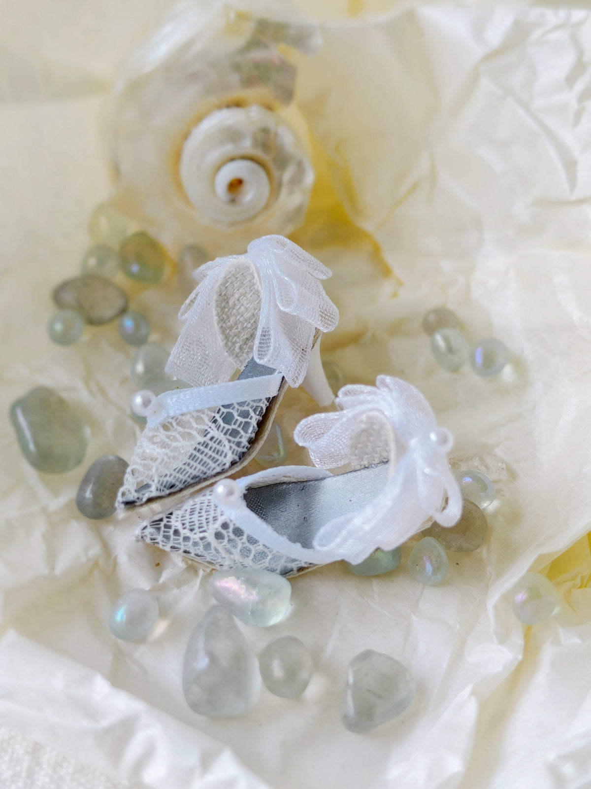 Pearl Bowknot Lace Blythe High Heel | ToastDoll
